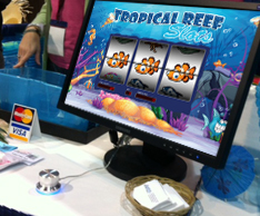 custom slot machine software trade show booth idea