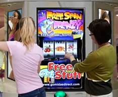 custom slot machine software trade show exhibitor booth idea
